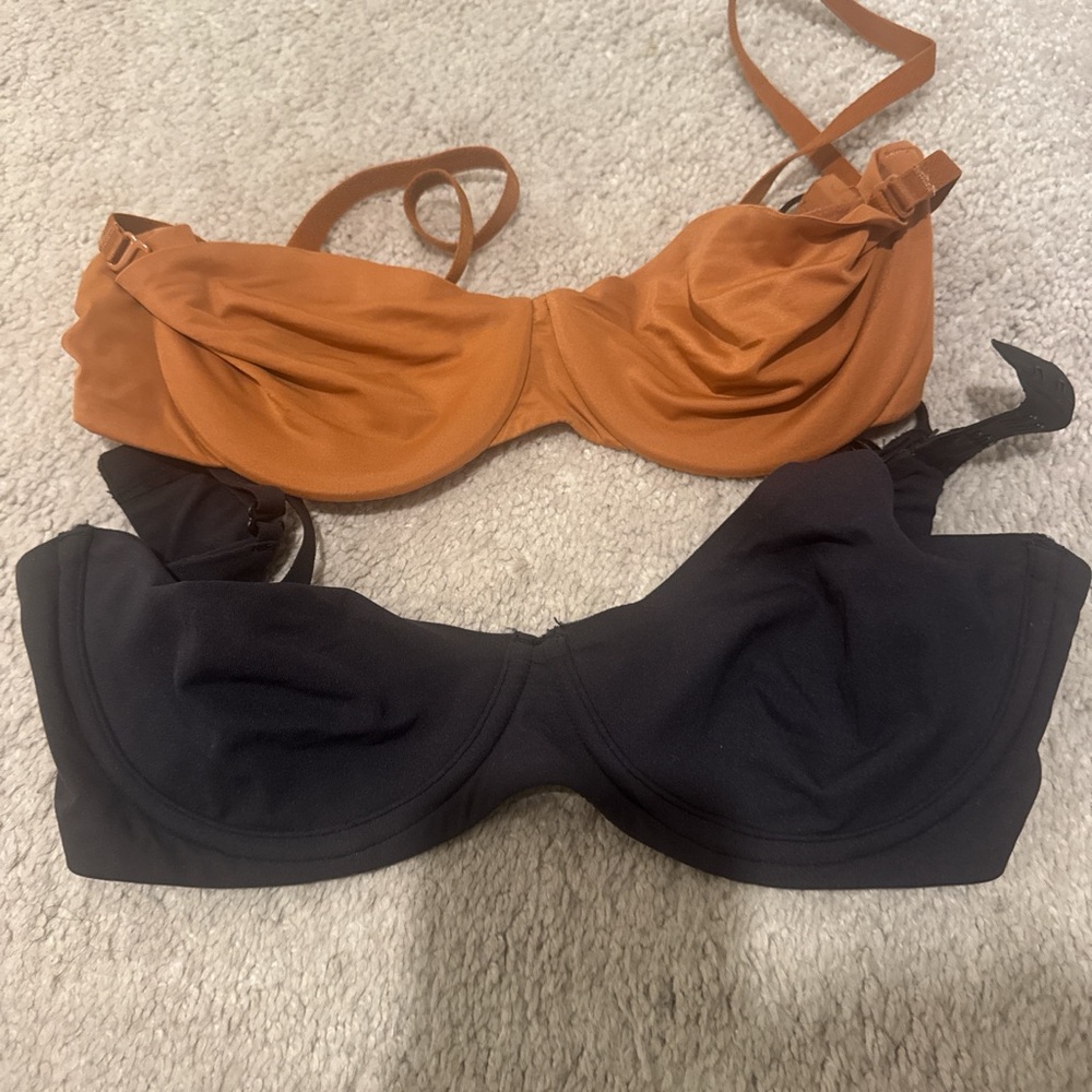 Orange and Black bra